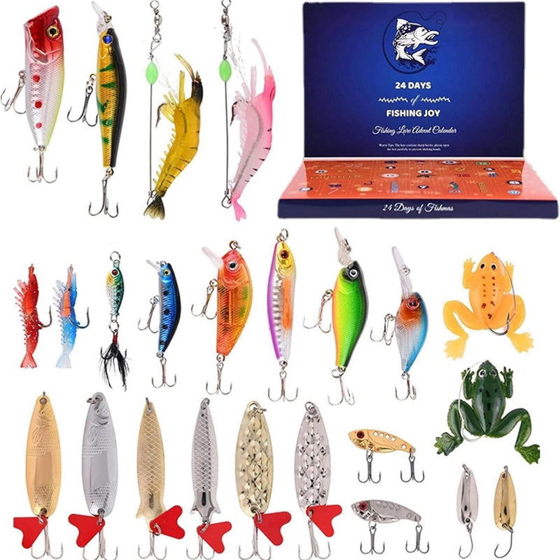 24 Days Christmas Countdown Fish Tackle Set