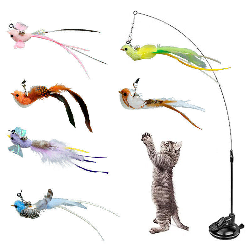 Simulated Bird Cat Toy Stick