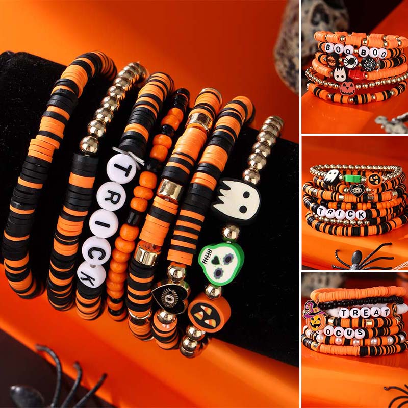 7-Piece New Ambiance Halloween Bracelet Set